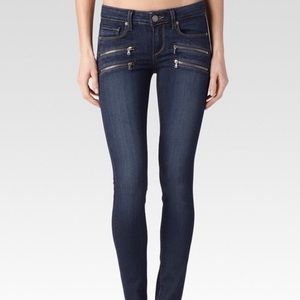 Paige Edgemont Double Zipper Skinny Jeans